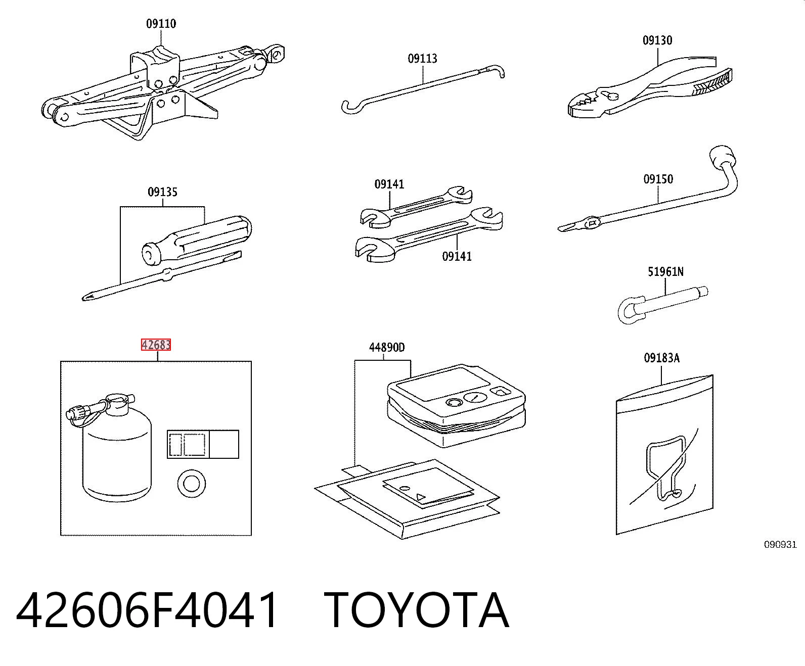 42606F4041 Toyota