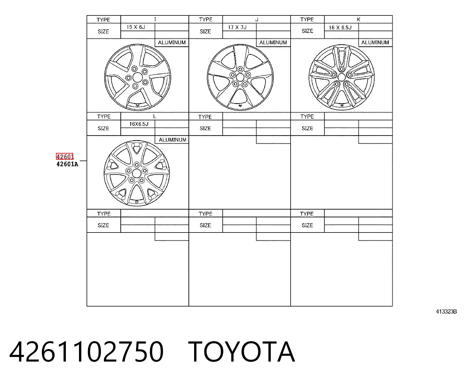 4261102750 Toyota