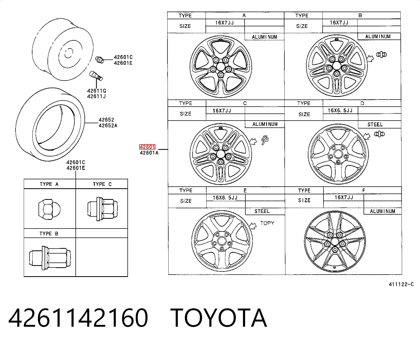 4261142160 Toyota