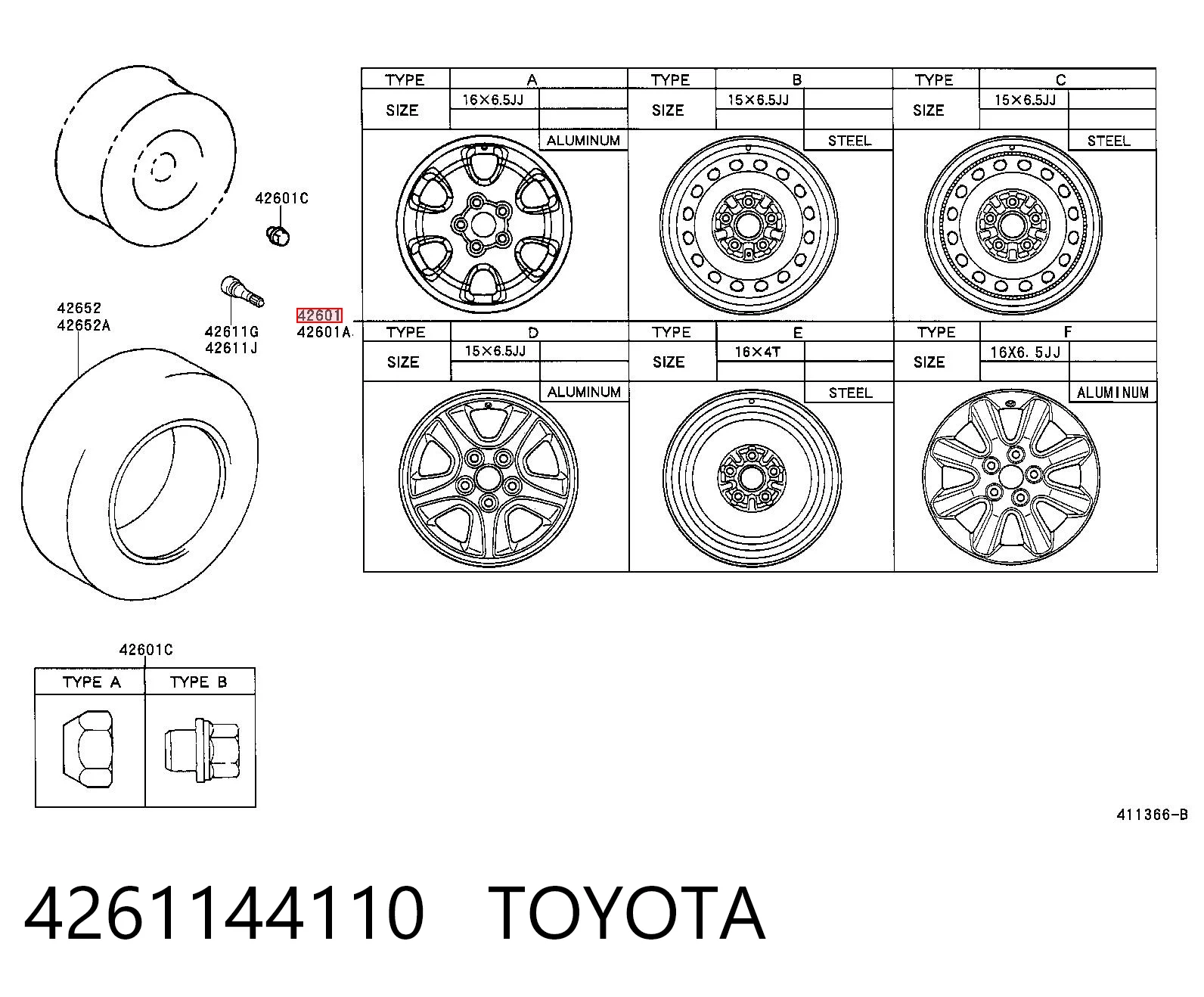 4261144110 Toyota