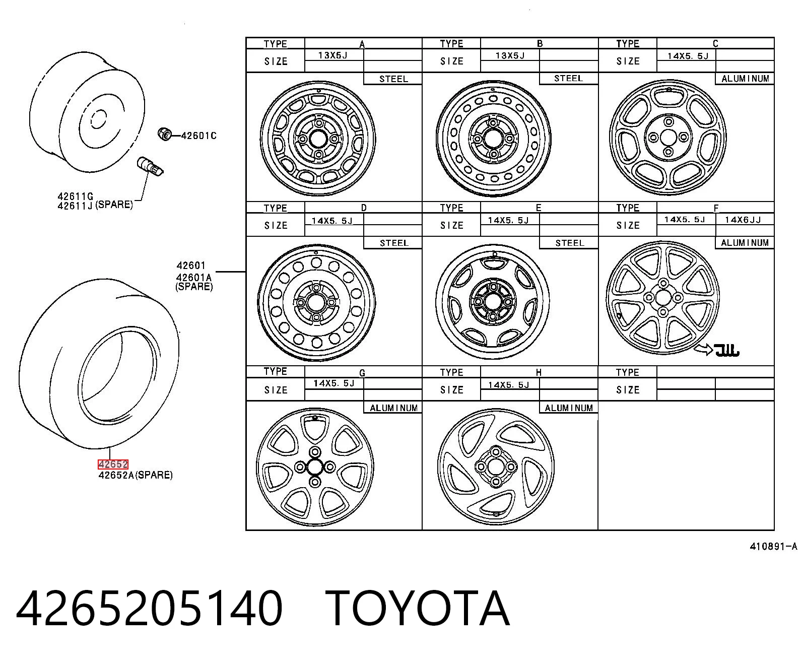4265205140 Toyota