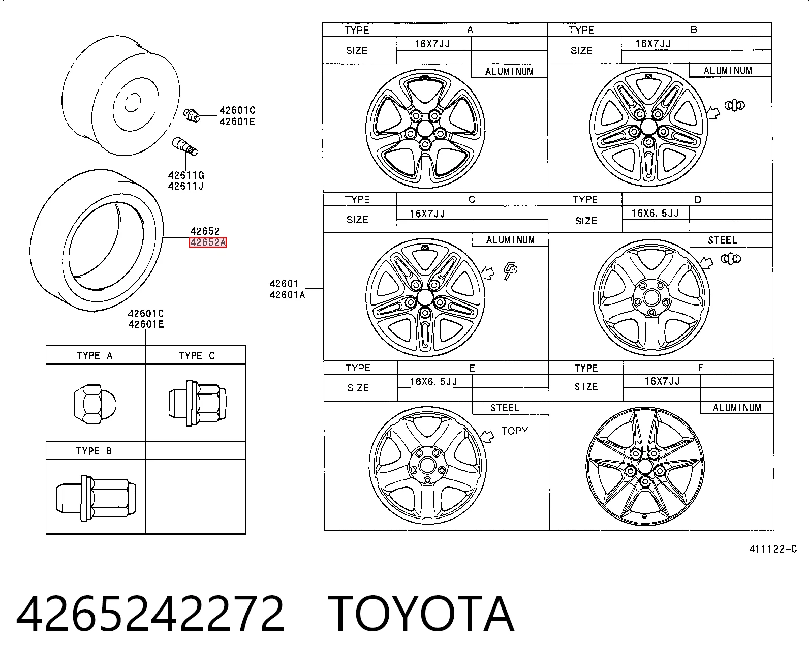 4265242272 Toyota