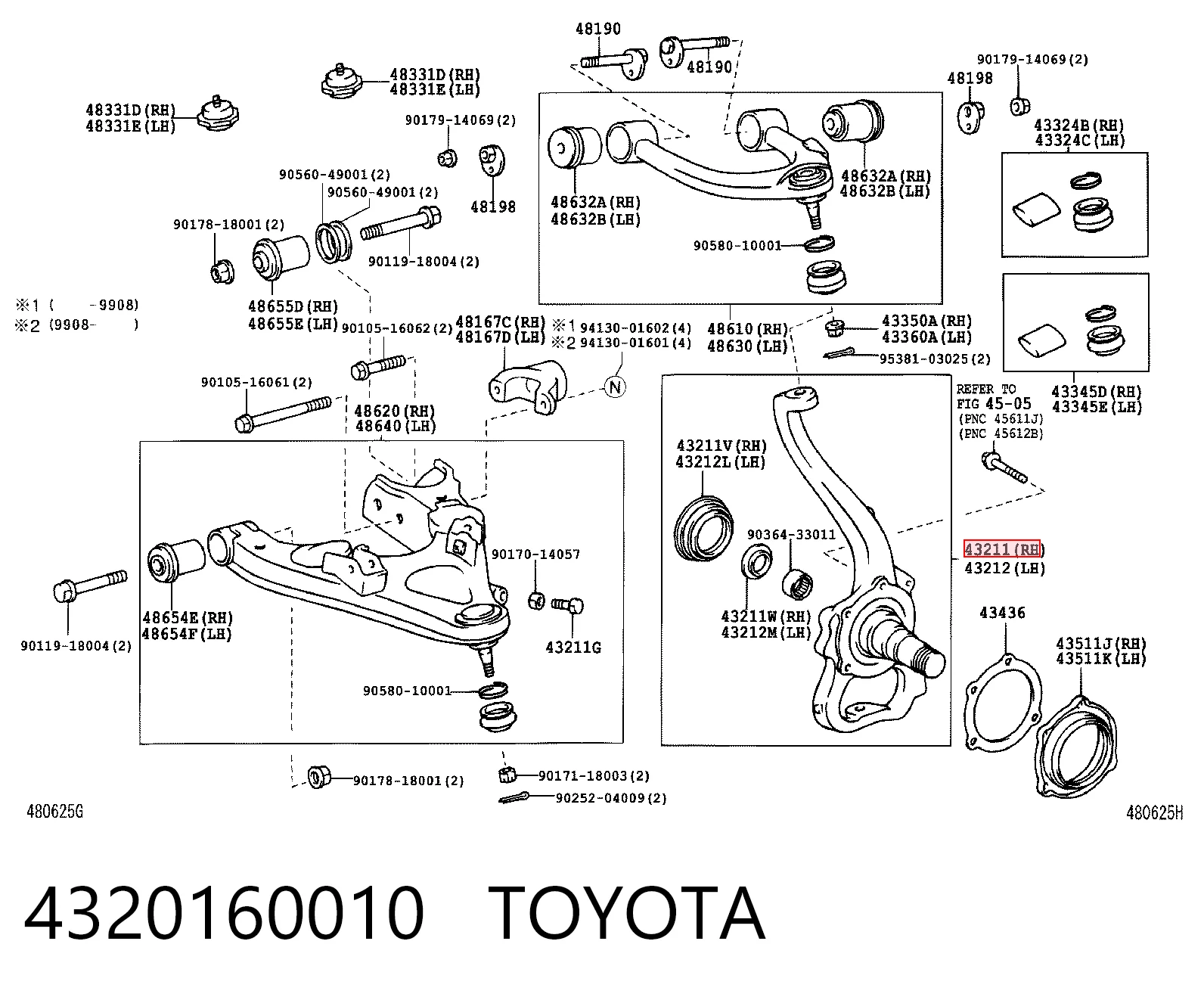 4320160010 Toyota