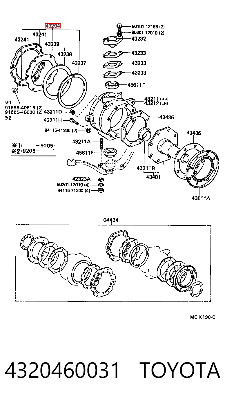 4320460031 Toyota