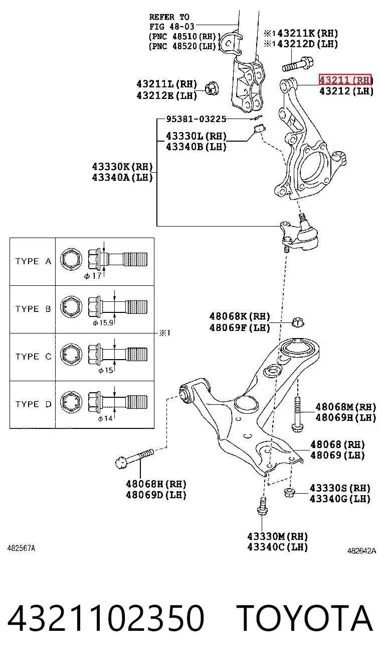 4321102350 Toyota