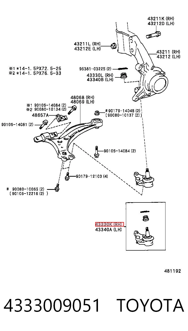 4333009051 Toyota