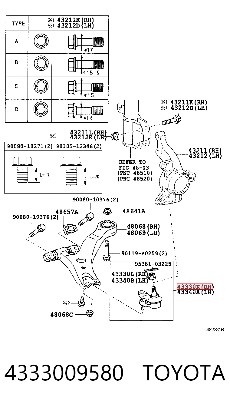 4333009580 Toyota