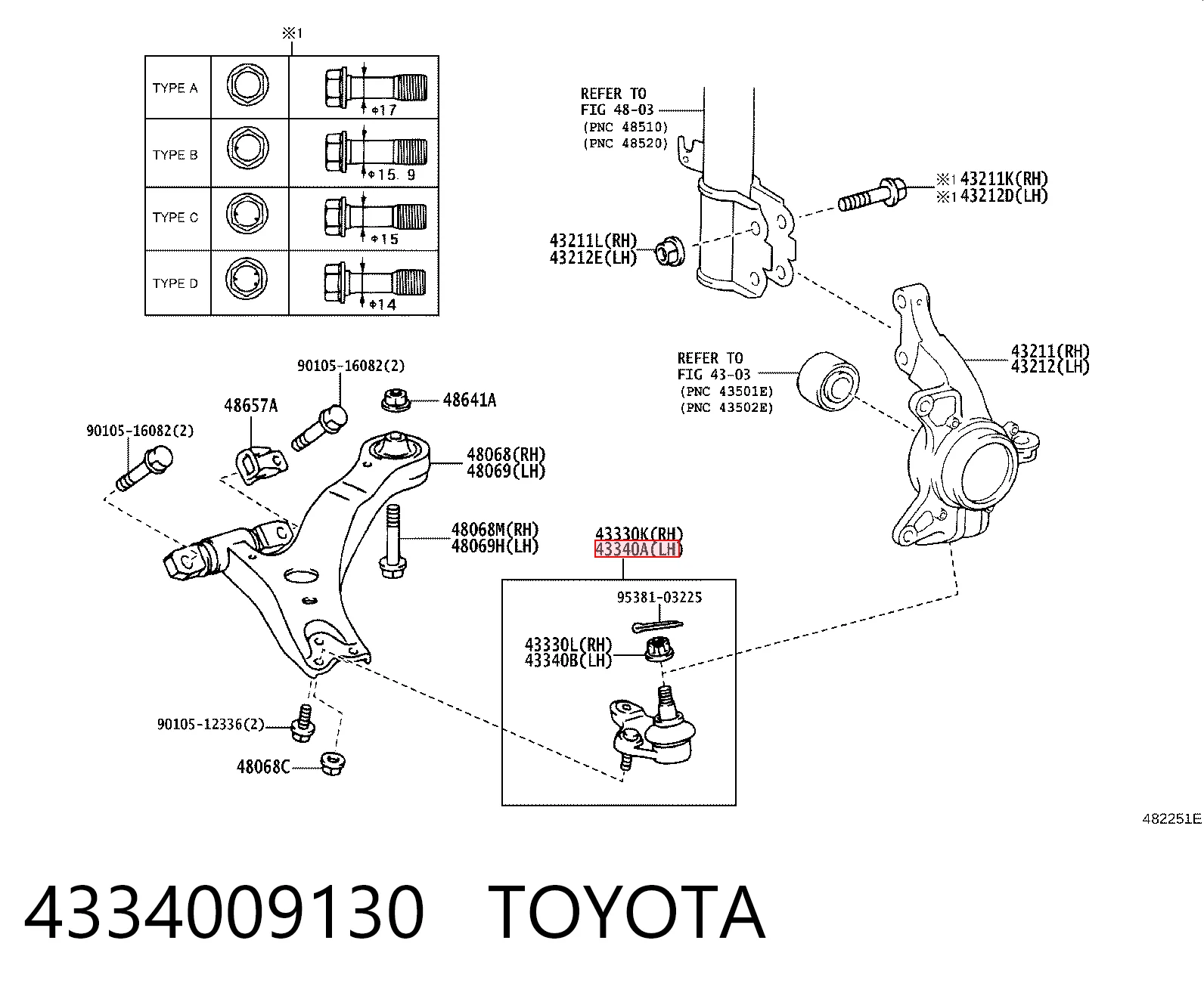 4334009130 Toyota