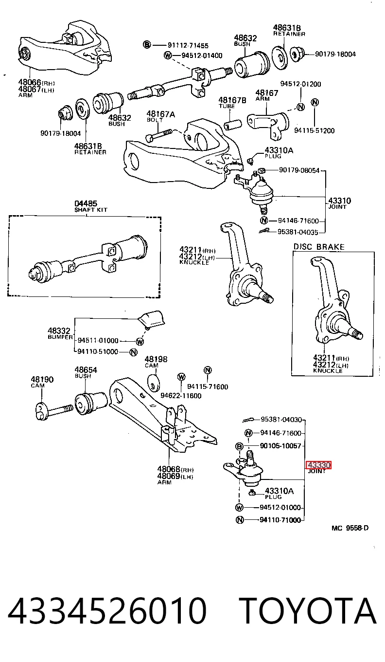 4334526010 Toyota