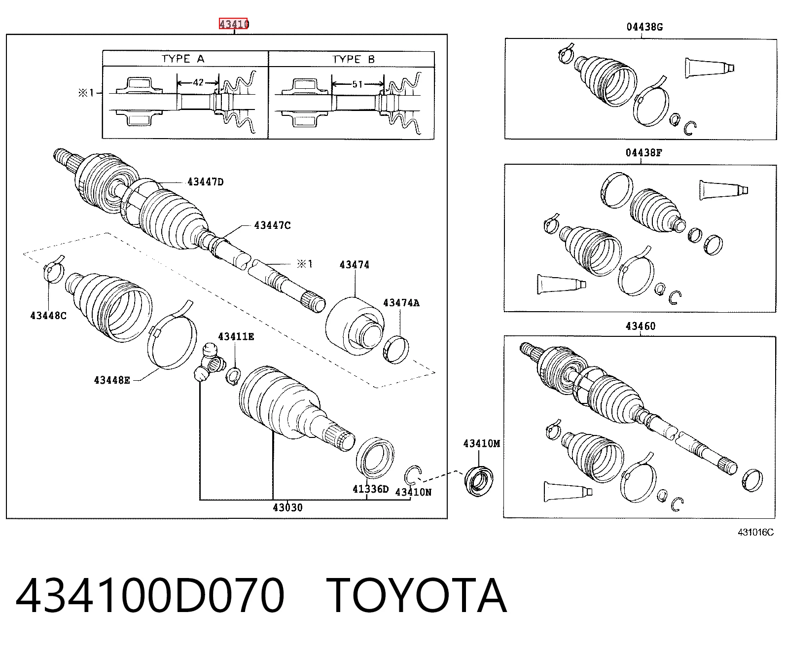 434100D070 Toyota