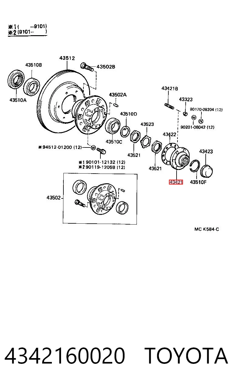4342160020 Toyota
