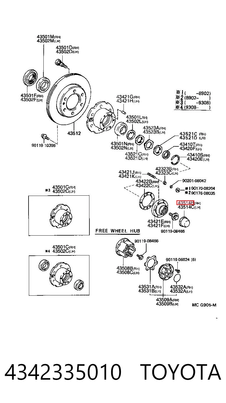 4342335010 Toyota Coberta de disco de roda