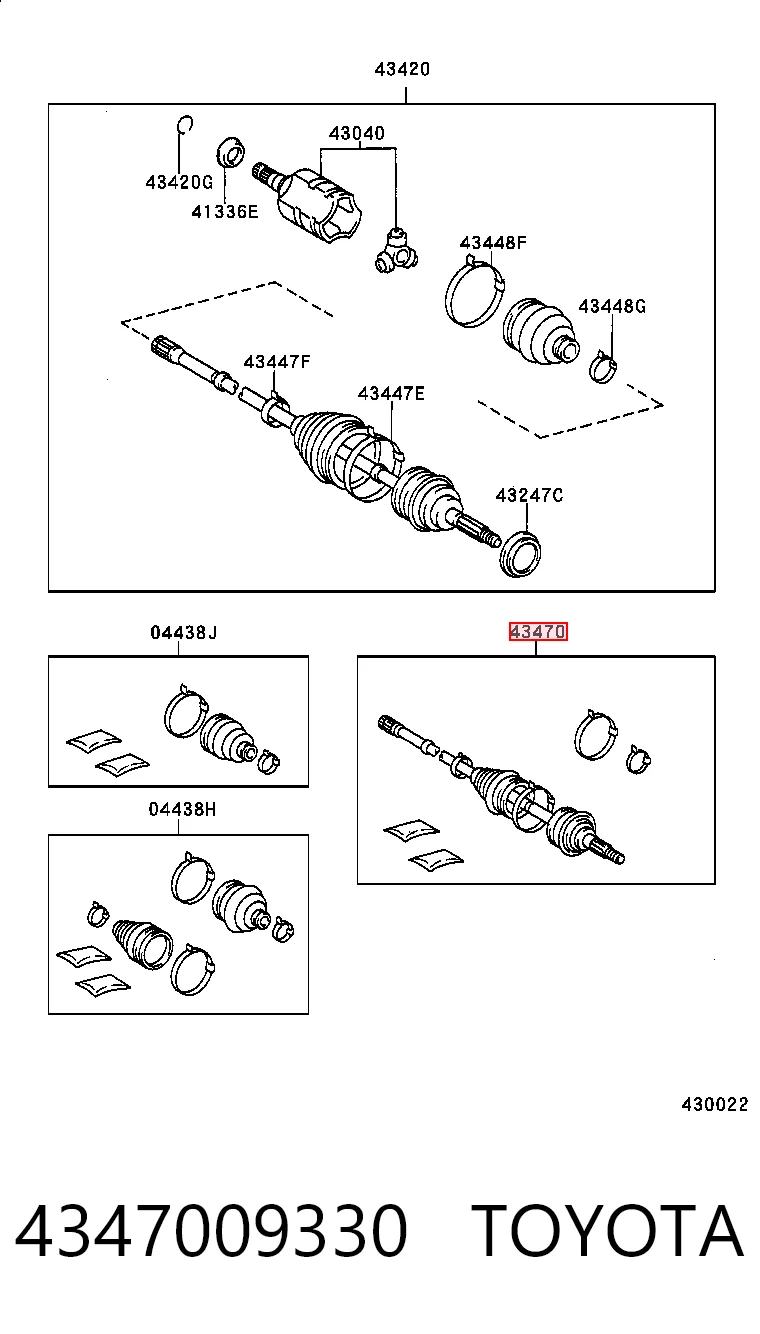 4347009330 Toyota