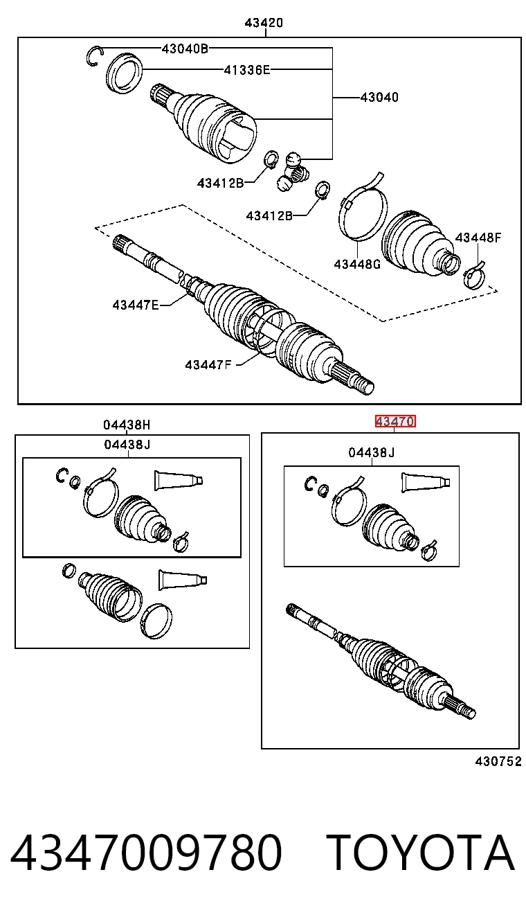 4347009780 Toyota