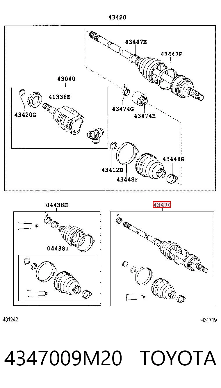 4347009M20 Toyota
