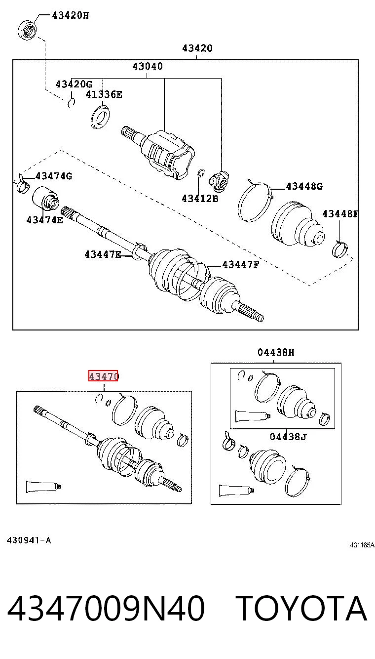 4347009N40 Toyota
