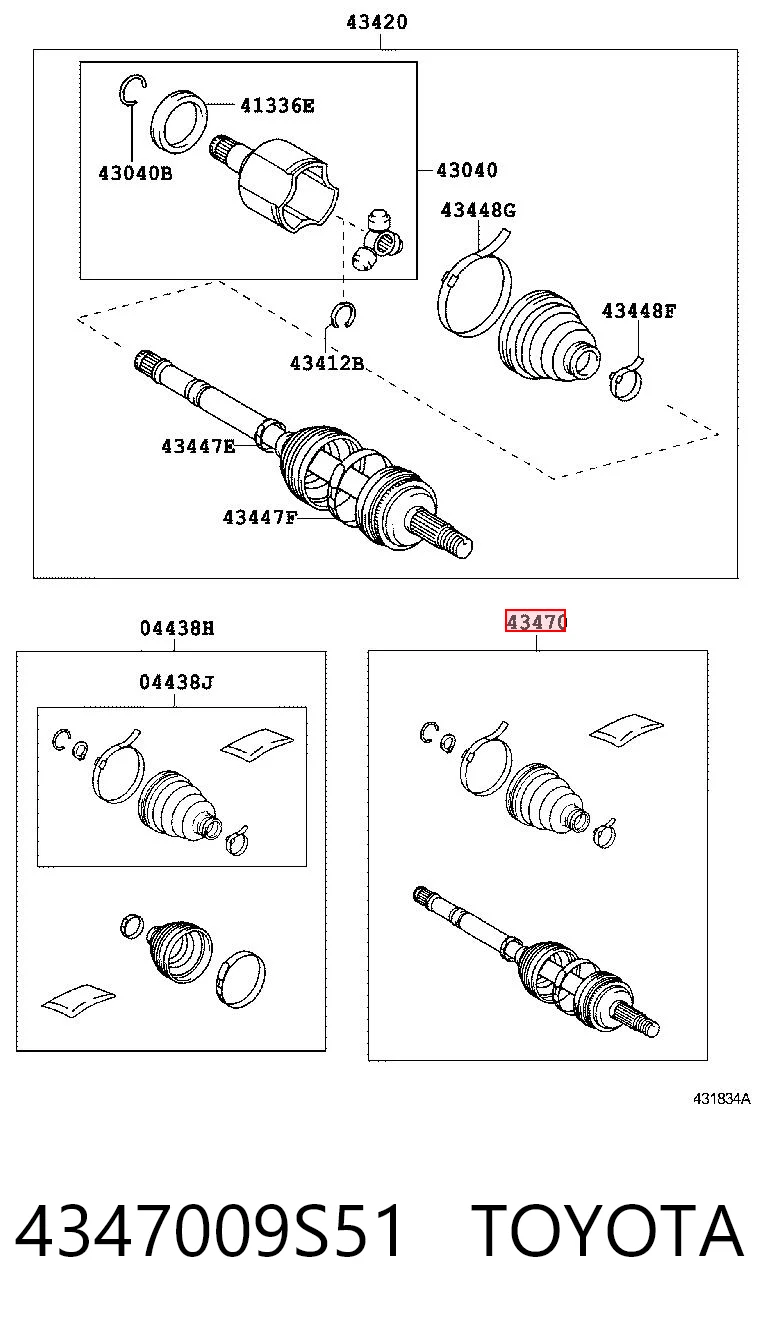 4347009S51 Toyota