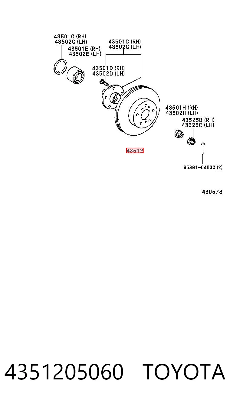 4351205060 Toyota