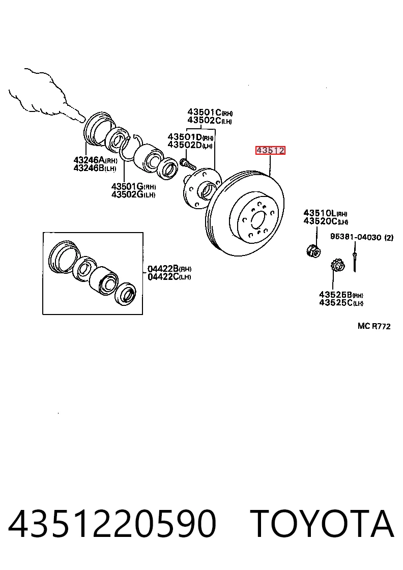4351220590 Toyota