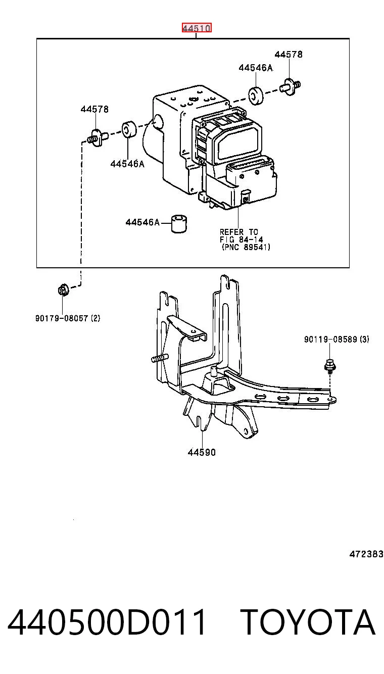Unidade hidráulico de controlo ABS para Toyota Corolla  E12U