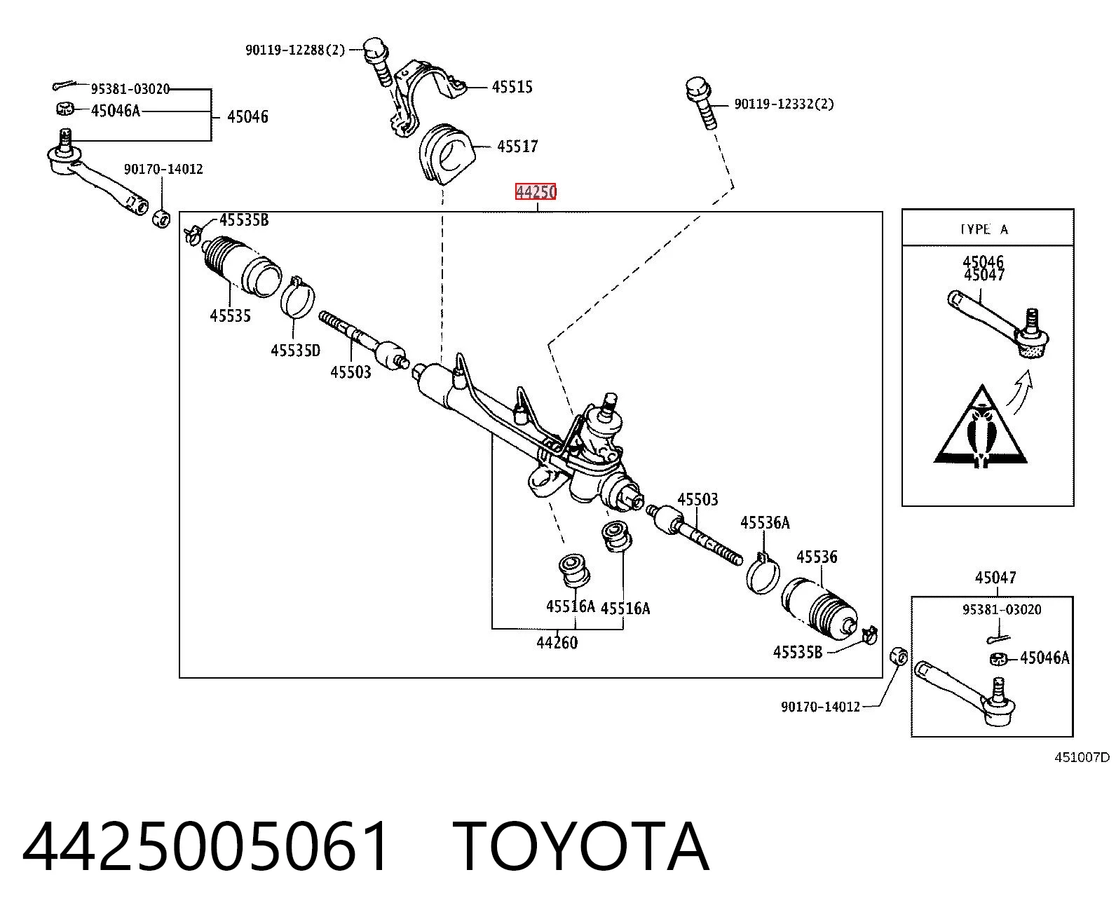 Compre Cremalheira da direção Toyota Avensis 1