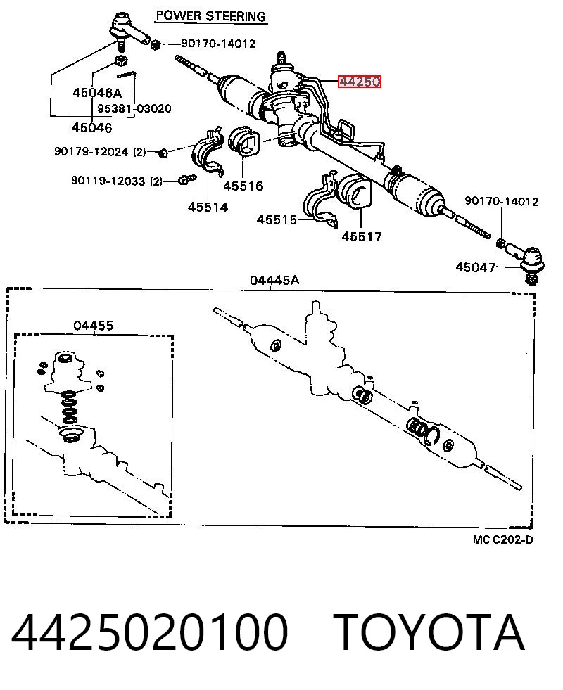 Cremalheira da direção para Toyota Celica  T16