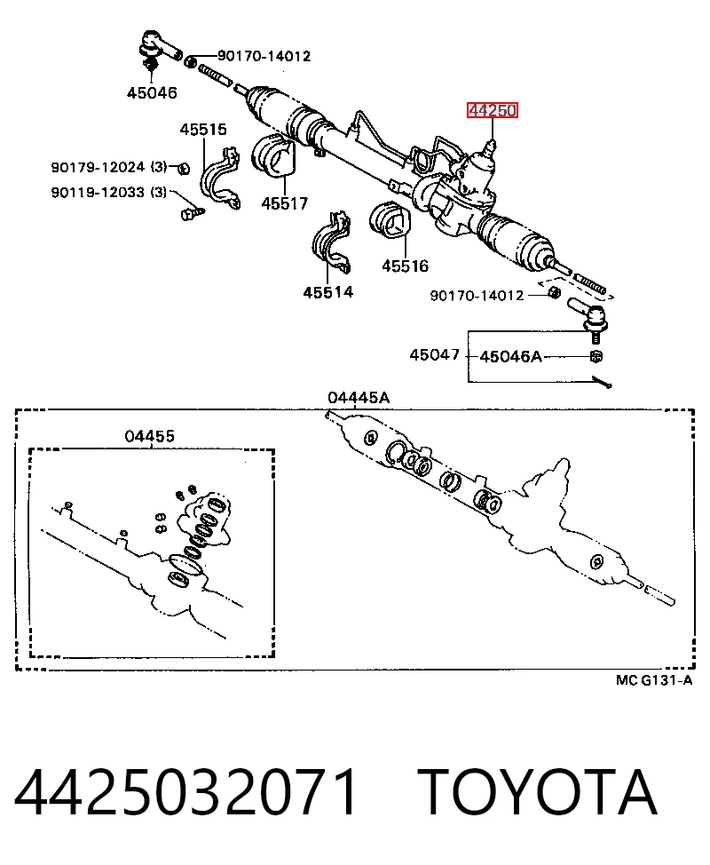  Cremalheira da direção Toyota Camry II sedan (V2) (1986 - 1991) II