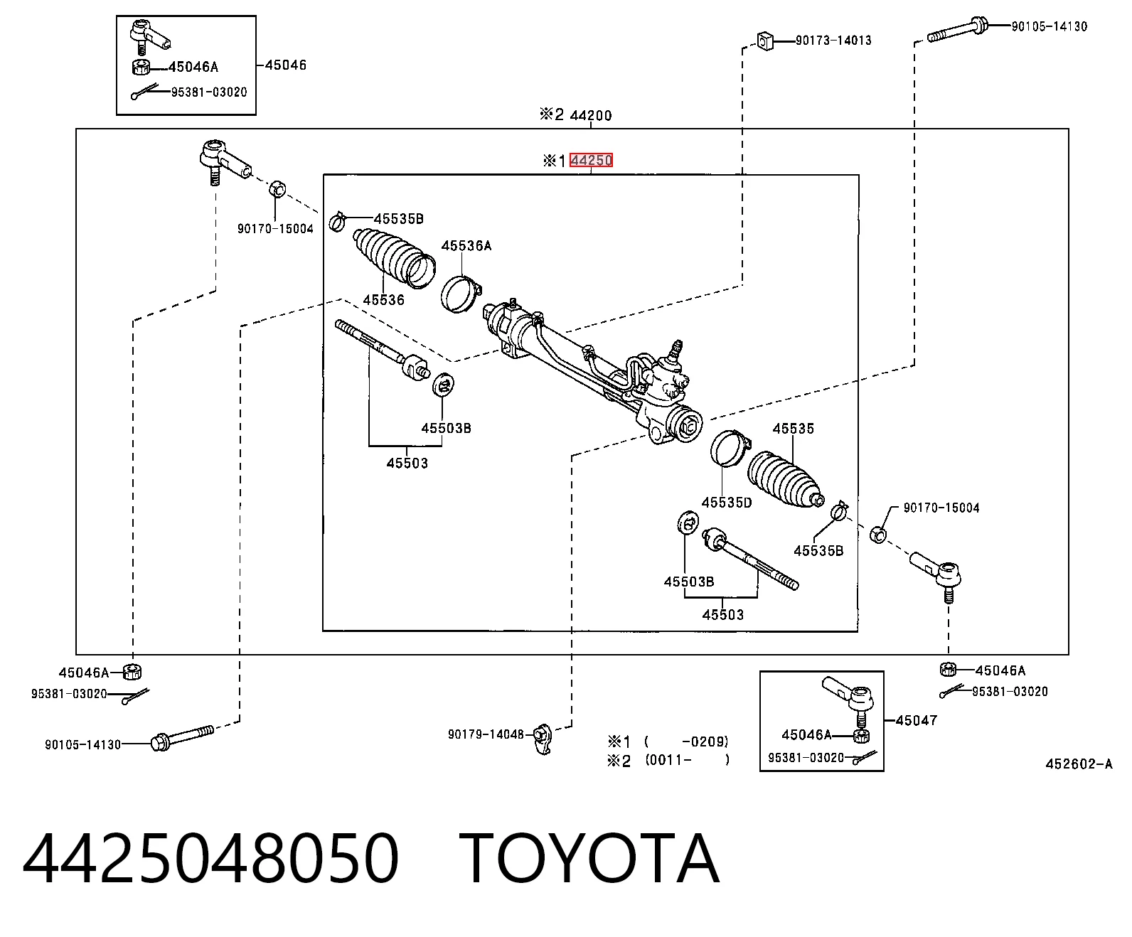  Cremalheira da direção Lexus RX 300 SUV (MCU15) (2000 - 2003) 300