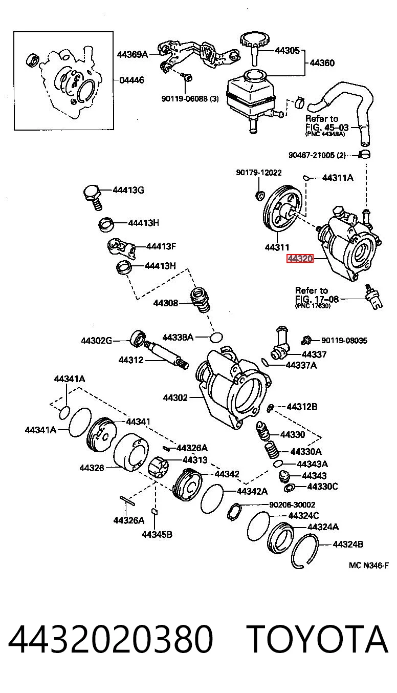  Bomba da Direção hidrâulica assistida Toyota Celica hatchback (T16) (1985 - 1989) 