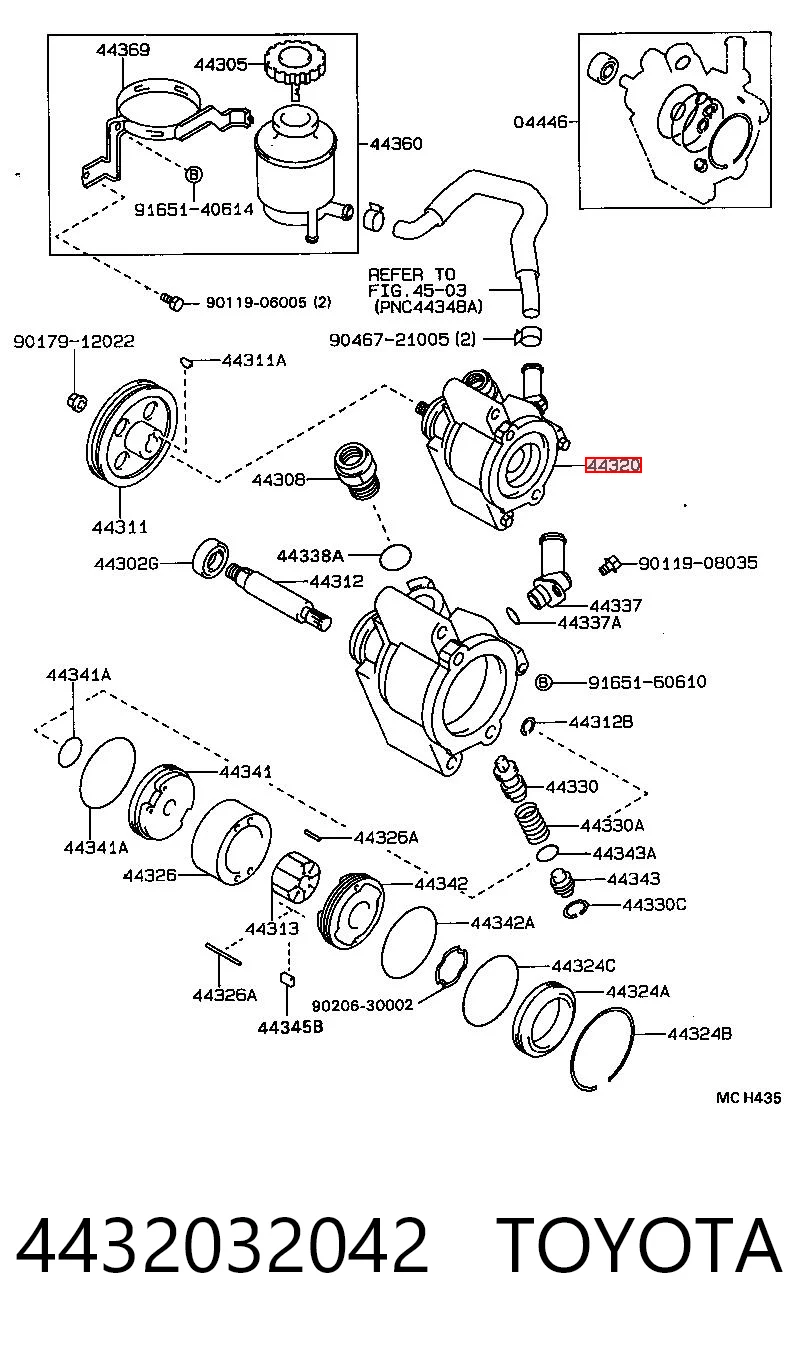  Bomba da Direção hidrâulica assistida Toyota Celica hatchback (T16) (1985 - 1989) 