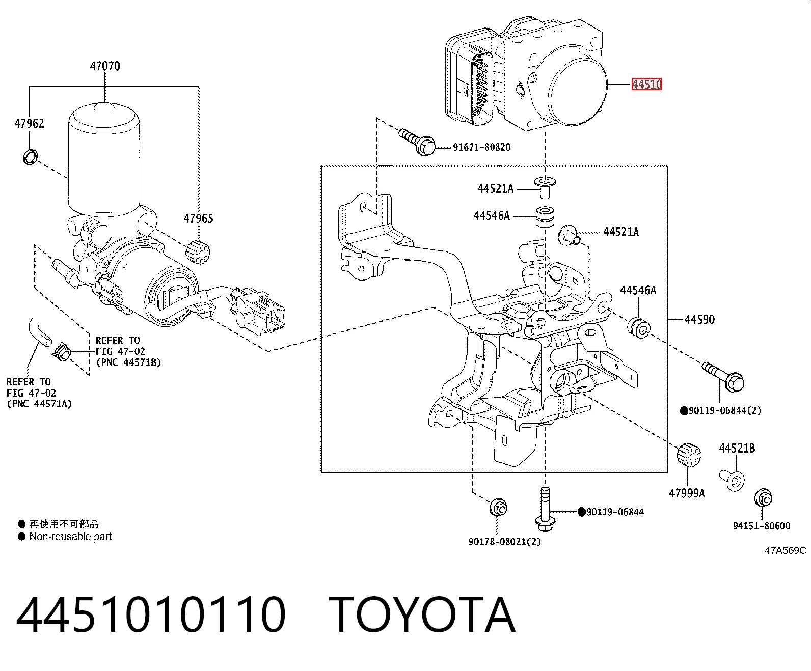 Unidade hidráulico de controlo ABS Toyota C-HR  X10