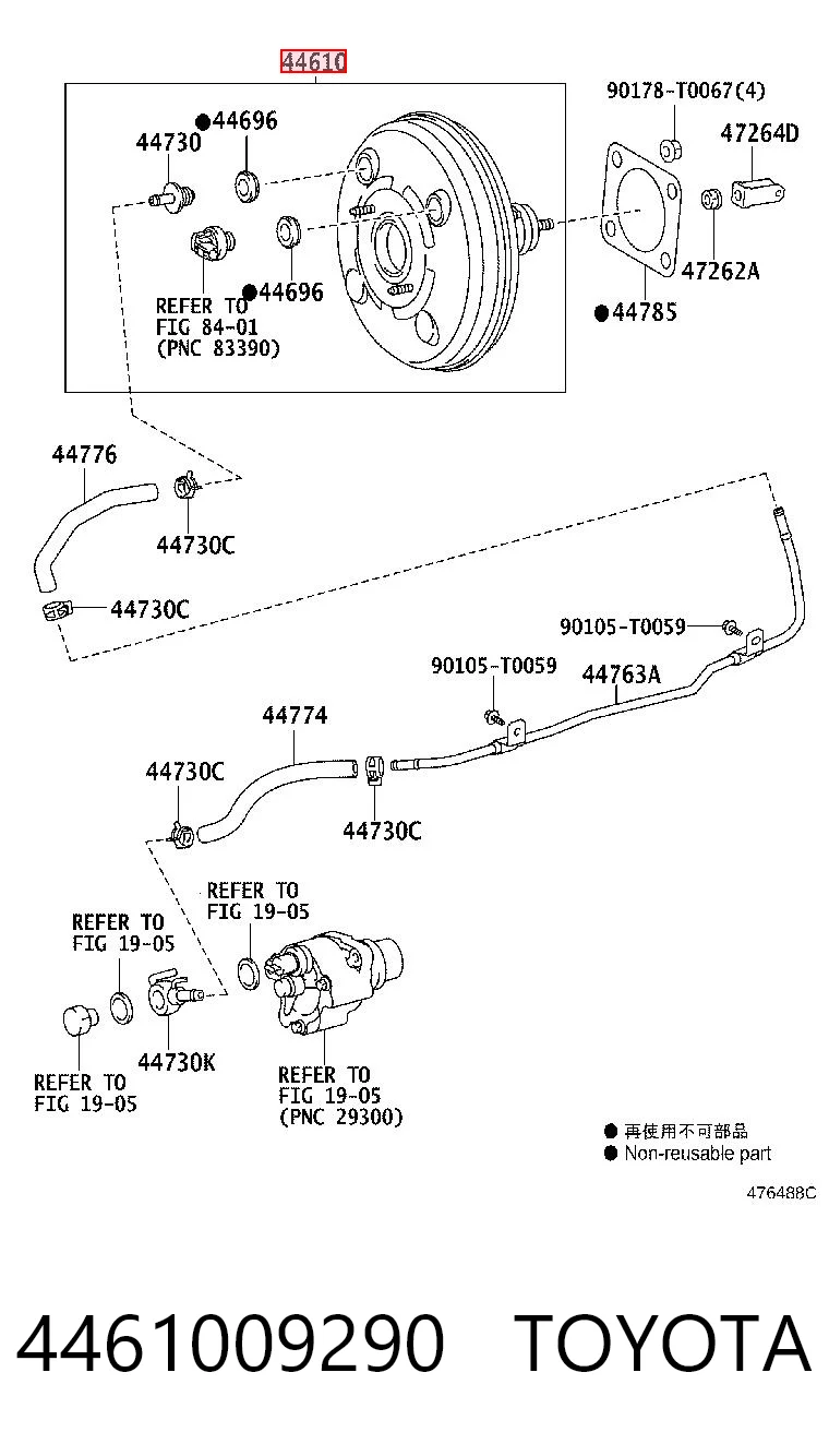 4461009290 Toyota Reforçador dos freios a vácuo