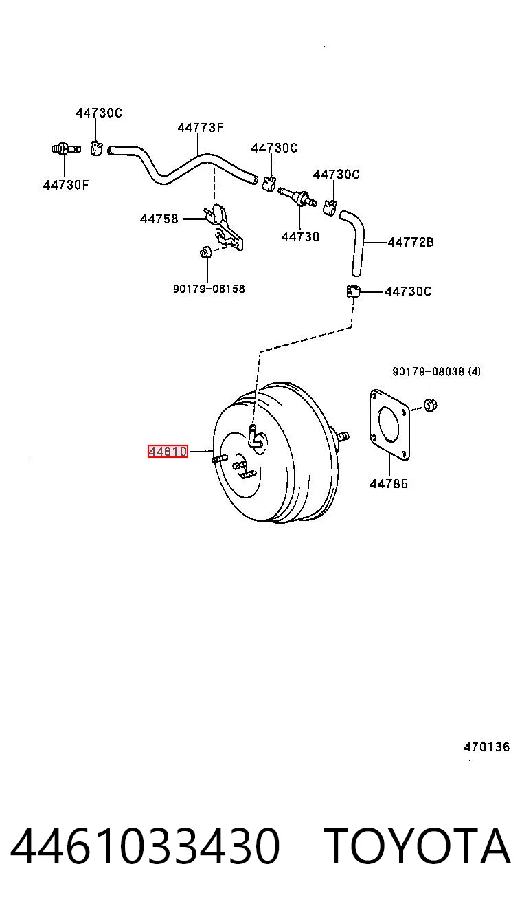 Reforçador dos freios a vácuo para Toyota Camry IV V20