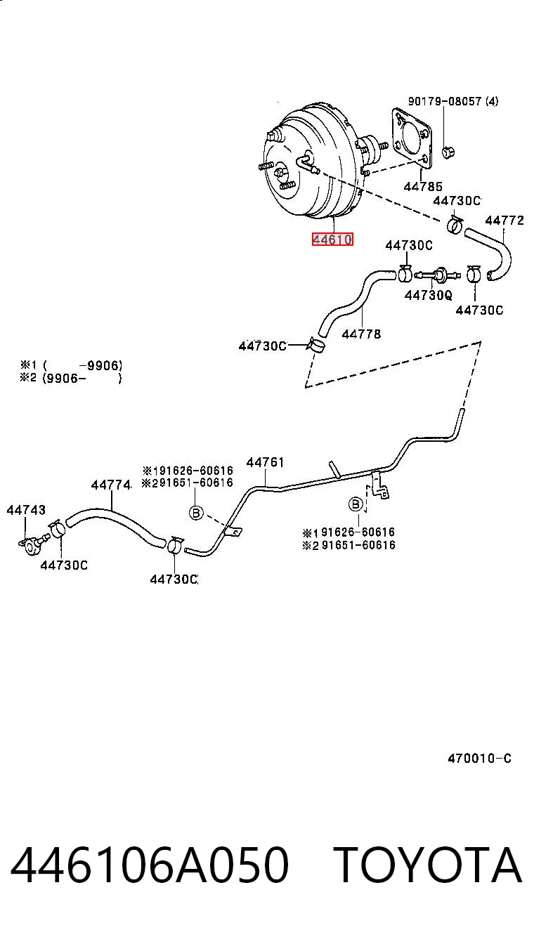 446106A050 Toyota Reforçador dos freios a vácuo