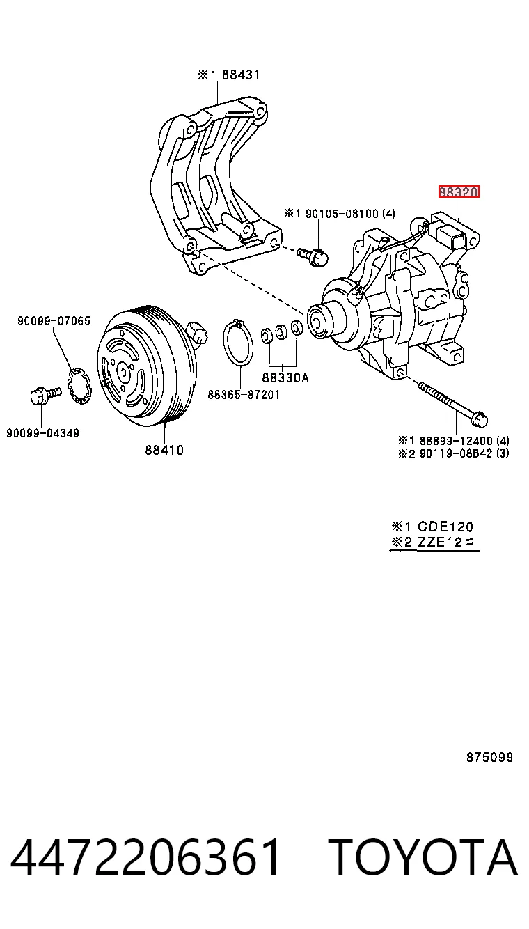 4472206364 VAG Compressor de aparelho de ar condicionado