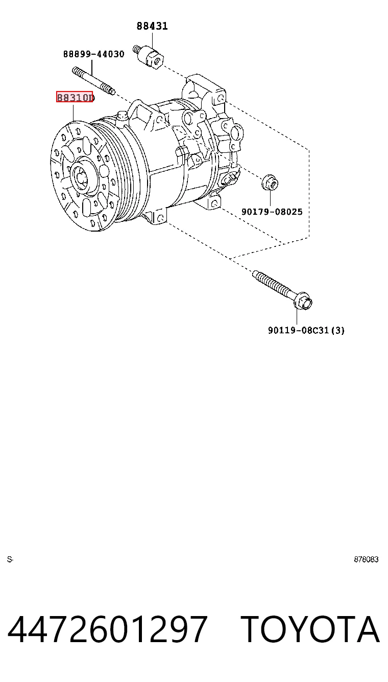 Compressor de aparelho de ar condicionado para Lexus IS  E2