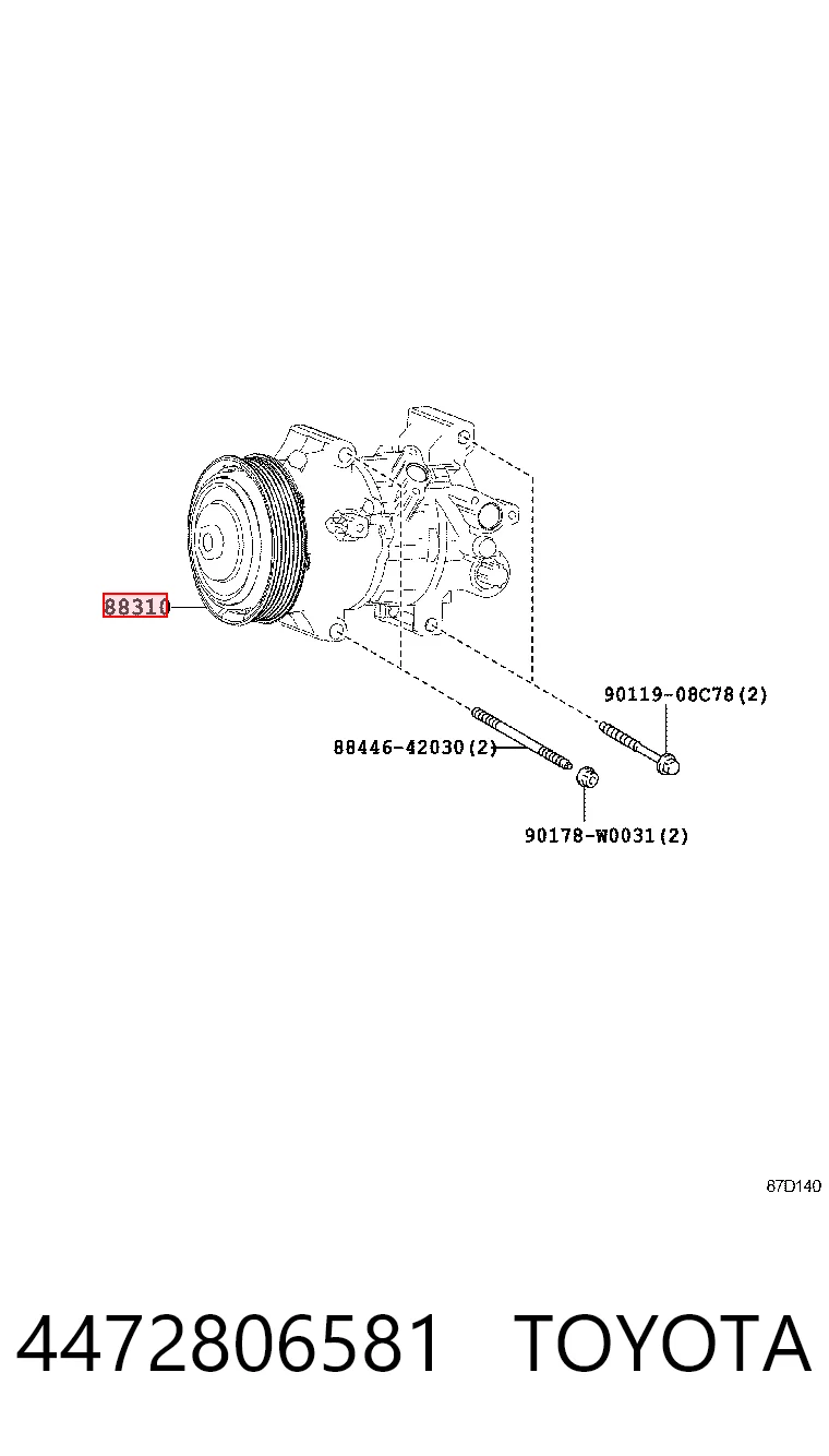 Compre Compressor de aparelho de ar condicionado Toyota RAV4 4
