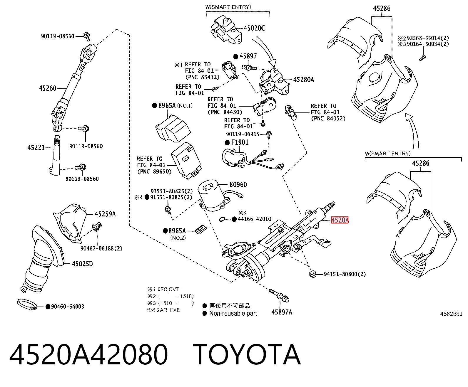 Coluna da direção Toyota RAV4 V A5,H5 ao melhor preço