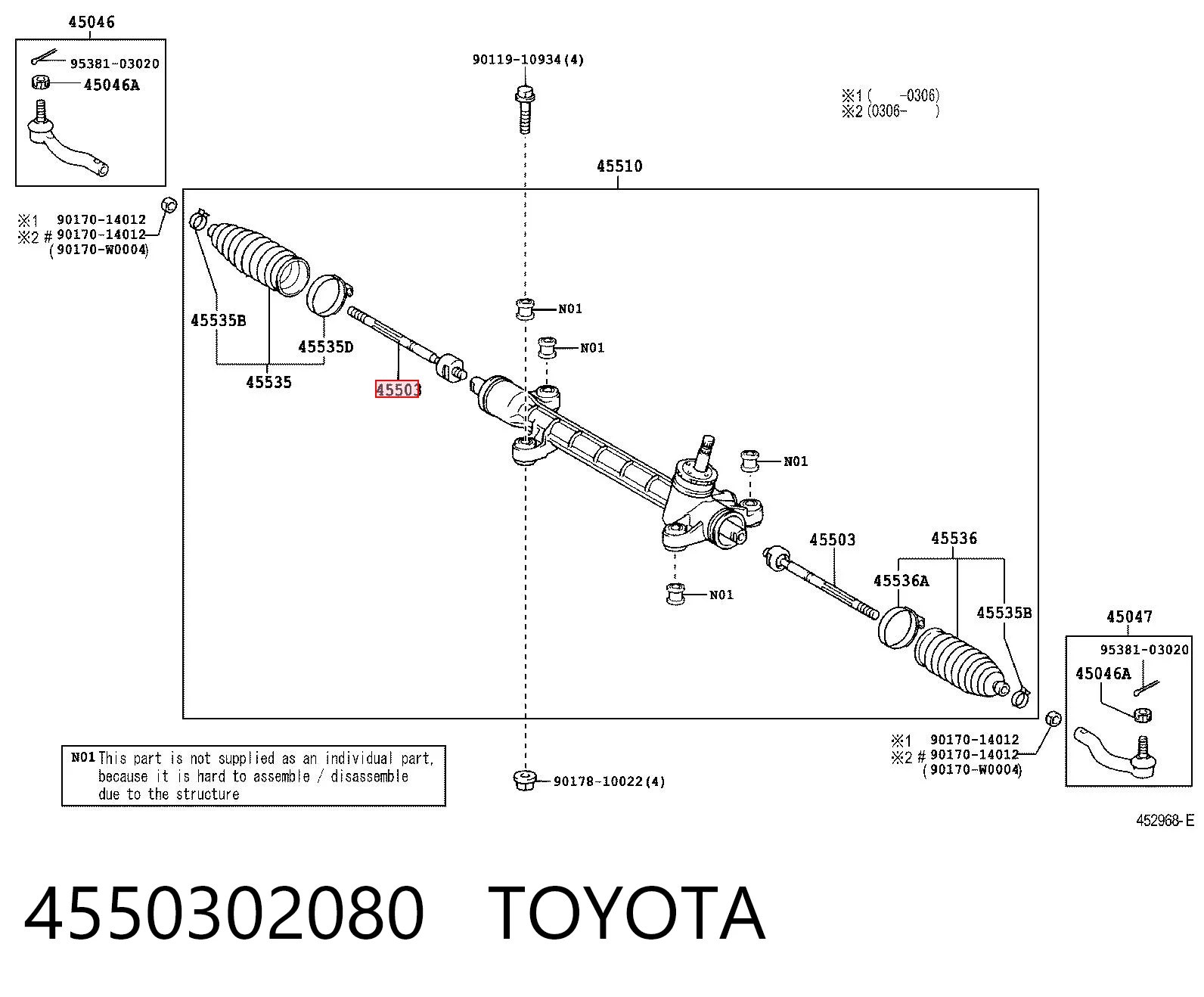 Tração de direção Toyota Corolla E12 ao melhor preço