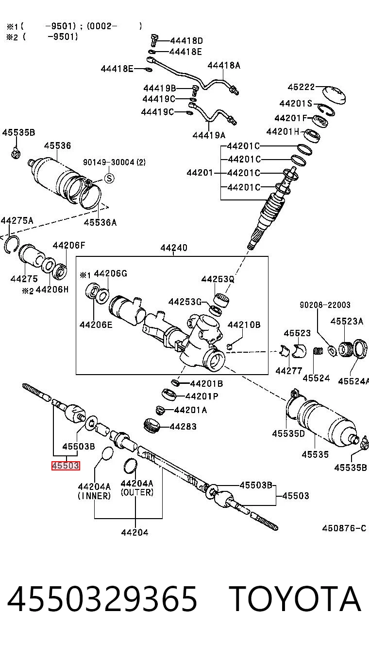 4550329365 Toyota Tração de direção
