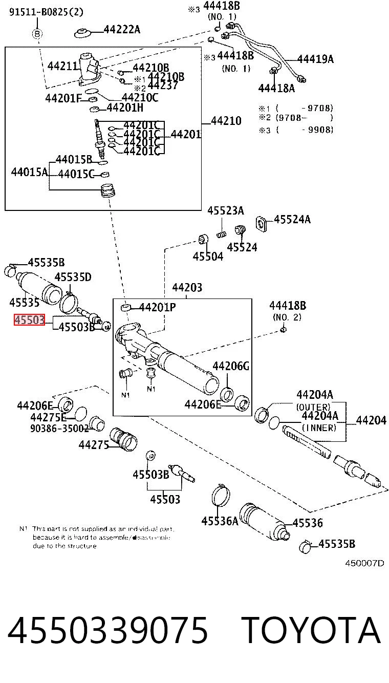 4550339075 Toyota Tração de direção