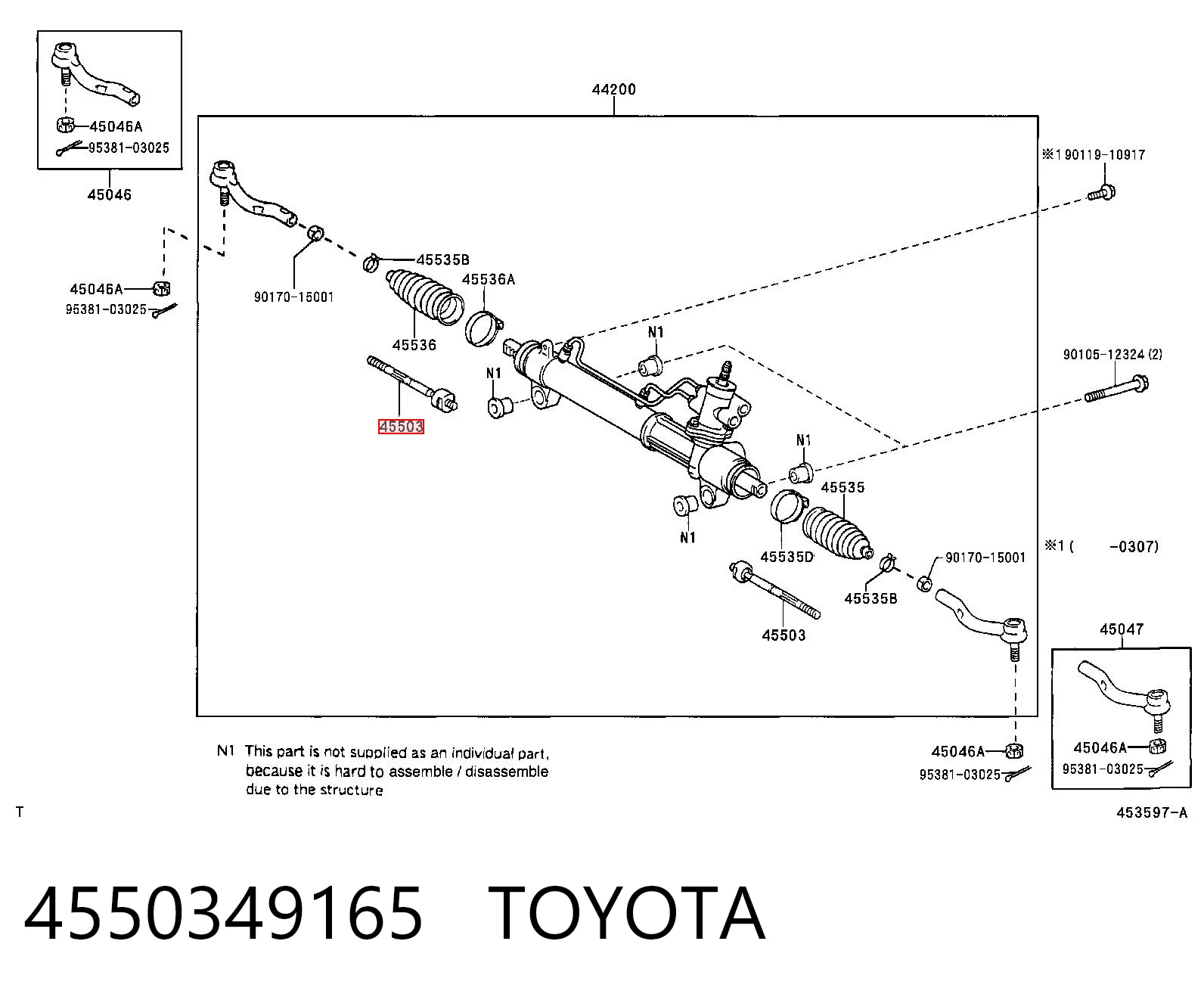 Tração de direção Toyota RAV4 II XA2 ao melhor preço
