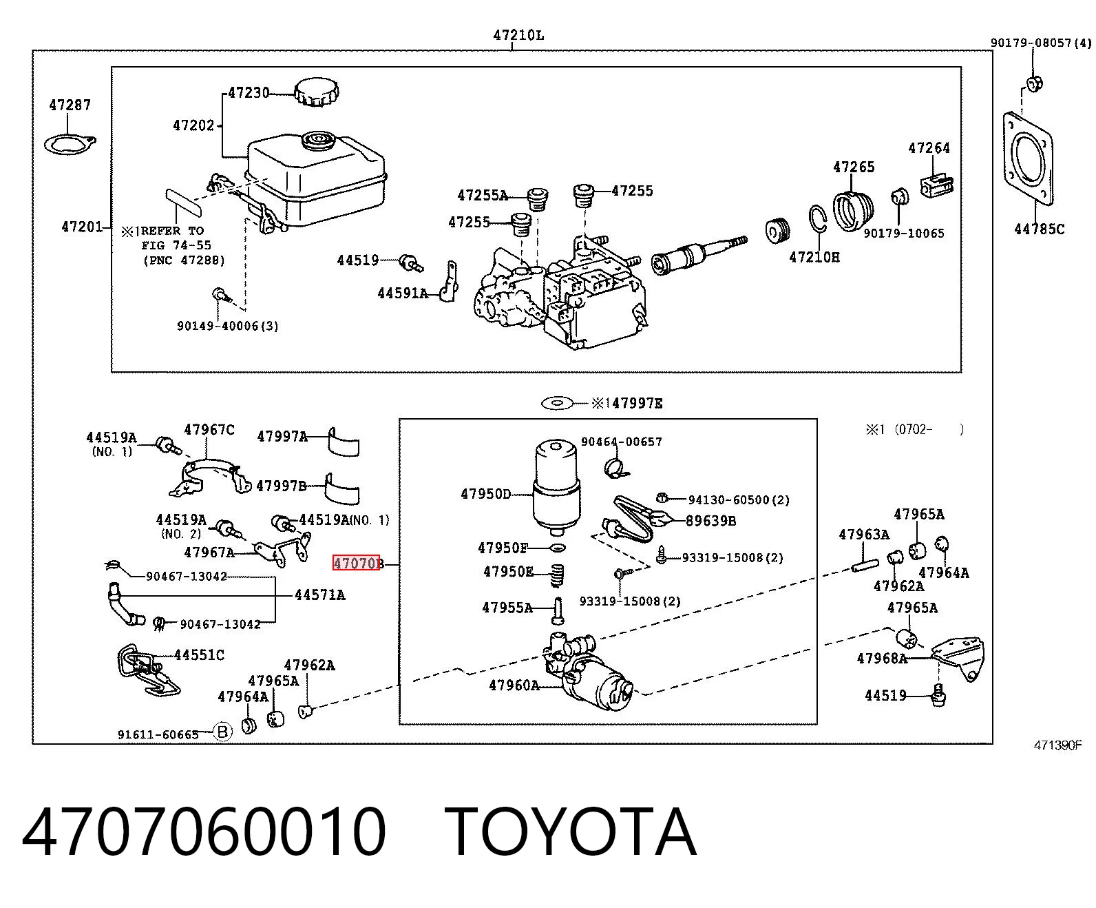 Reforçador dos freios a vácuo para Toyota Land Cruiser 100 J10