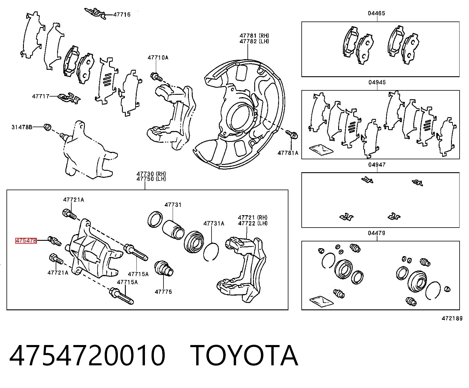 4754720010 Toyota