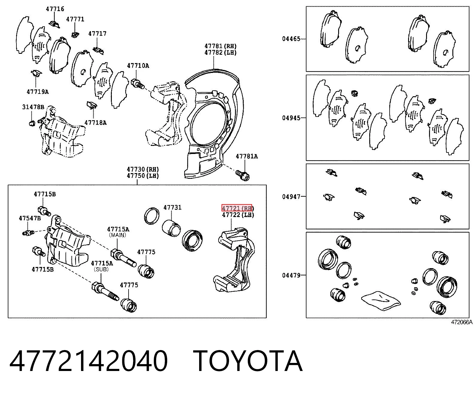 4772142040 Toyota
