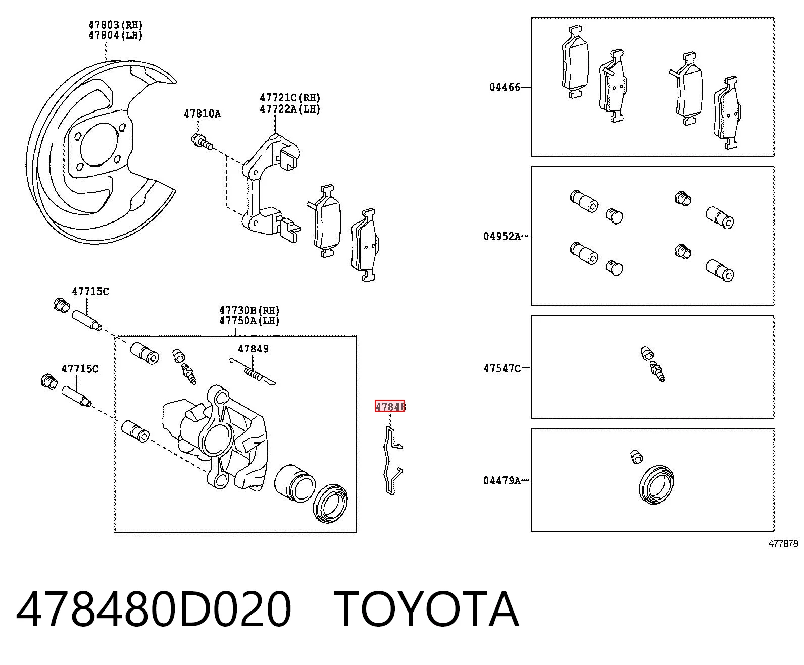 478480D020 Toyota