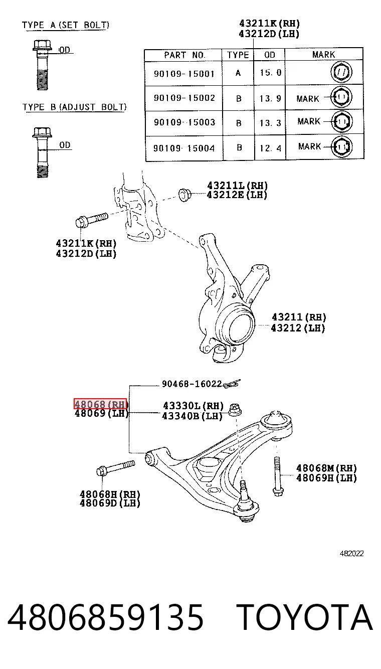 4806859135 Toyota