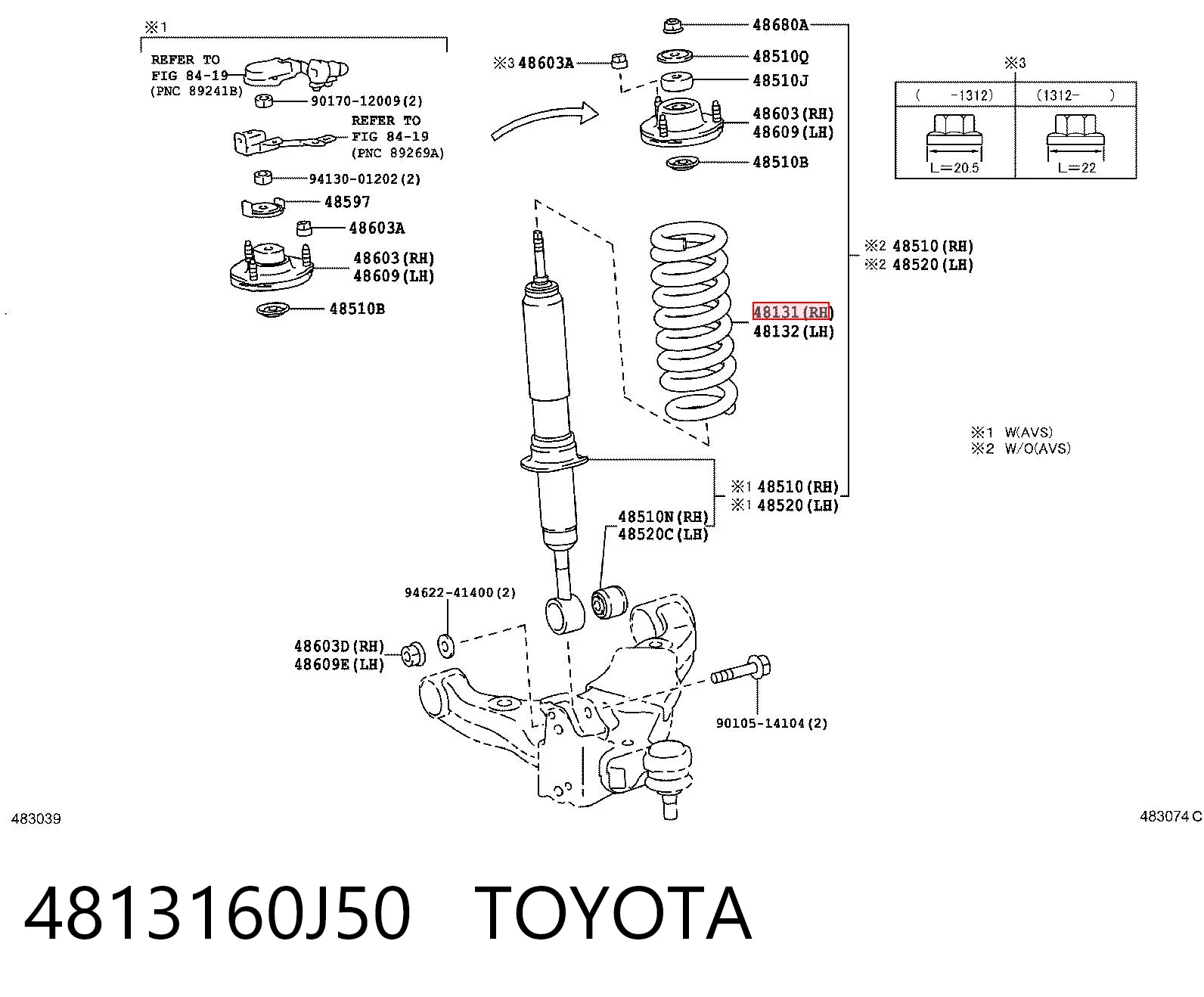  Mola dianteira Toyota Land Cruiser PRADO SUV (J150) (2009 - 2026) PRADO