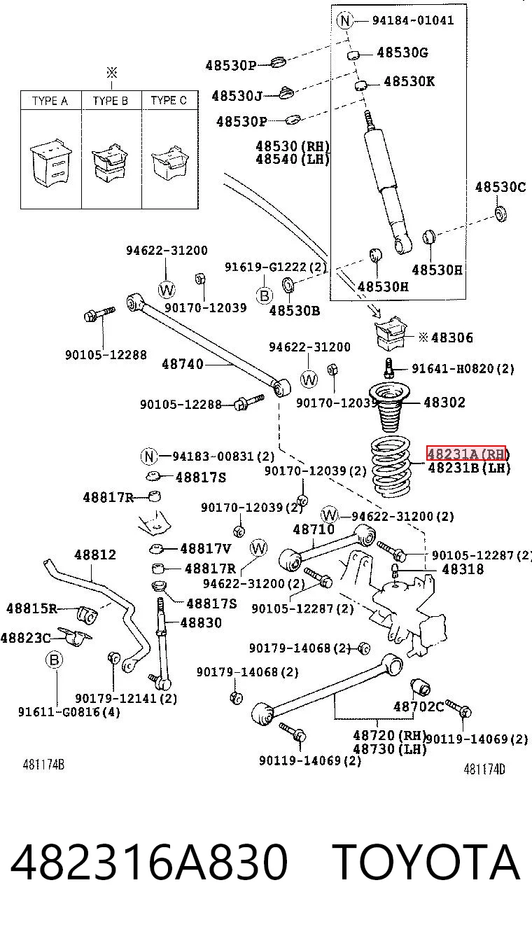 482316A830 Toyota