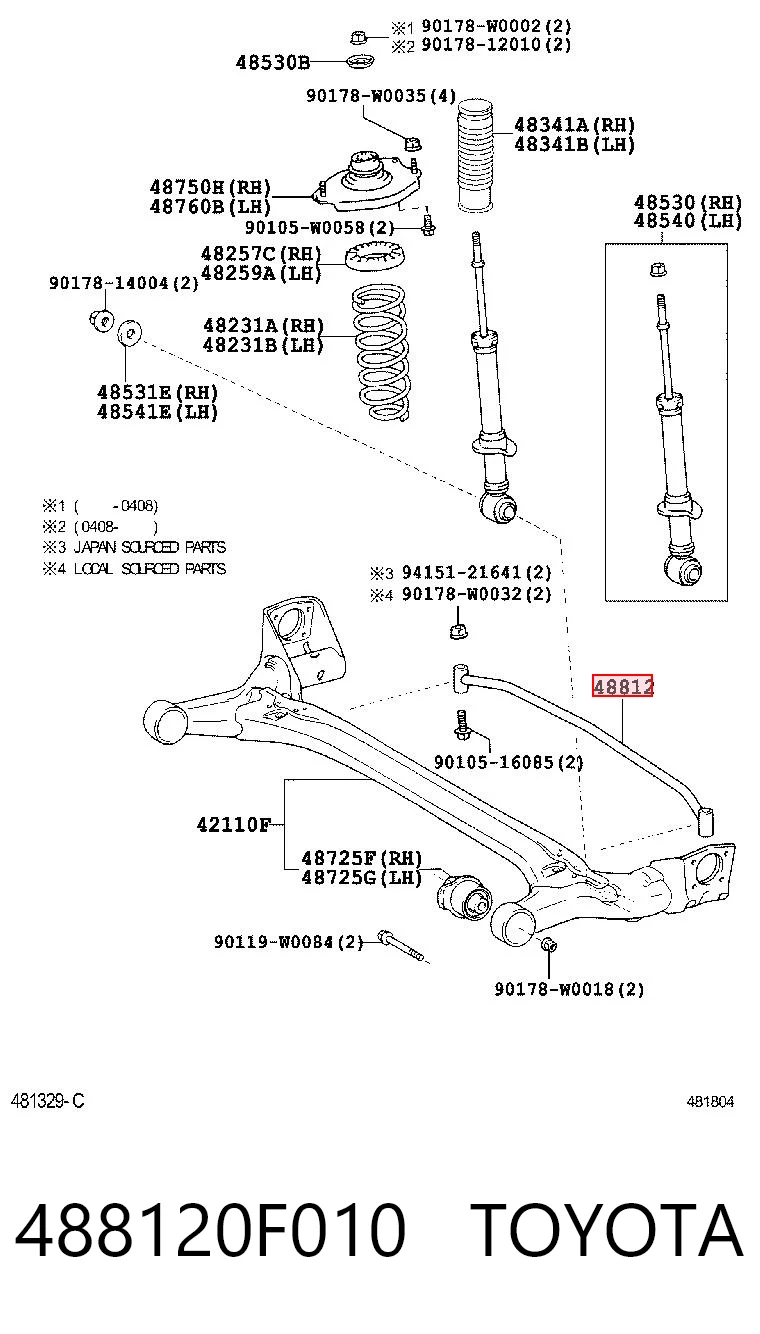 488120F010 Toyota